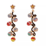 Christmas 18K Gold-Plated Rhinestone Earrings - Trendsi - Flyclothing LLC