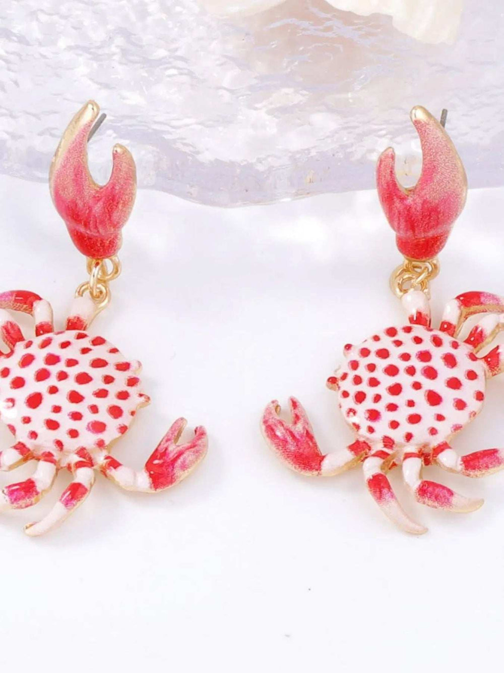 Alloy Crab-Shaped Earrings - Trendsi - Flyclothing LLC