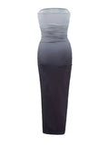 Gradient Tube Bodycon Midi Dress - Trendsi - Flyclothing LLC
