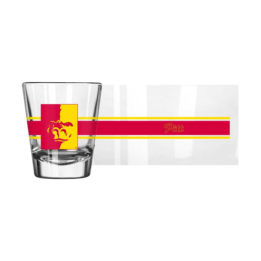Pitt State 2oz Stripe Shot Glass - Logo Brands - Flyclothing LLC