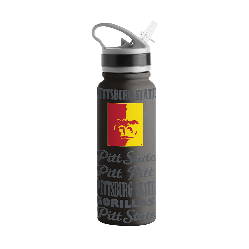 Pitt State (KS) Black 25oz Replay SingleWall FlipTop Bottle - Logo Brands - Flyclothing LLC