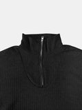 Full Size Quarter Zip Long Sleeve Top - Trendsi - Flyclothing LLC