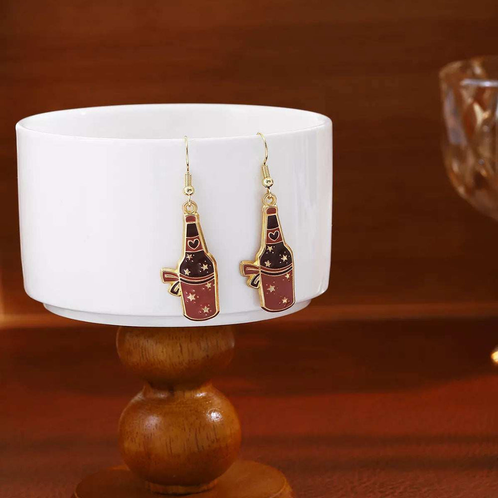 Cowboy Hat & Bottle Dangle Earrings - Trendsi - Flyclothing LLC