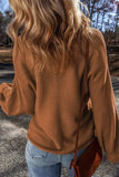 V-Neck Dropped Shoulder Long Sleeve Sweater - Trendsi - Flyclothing LLC