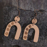 Geometric Shape Wooden Earrings - Trendsi - Flyclothing LLC