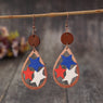Cutout Star Wooden Dangle Earrings