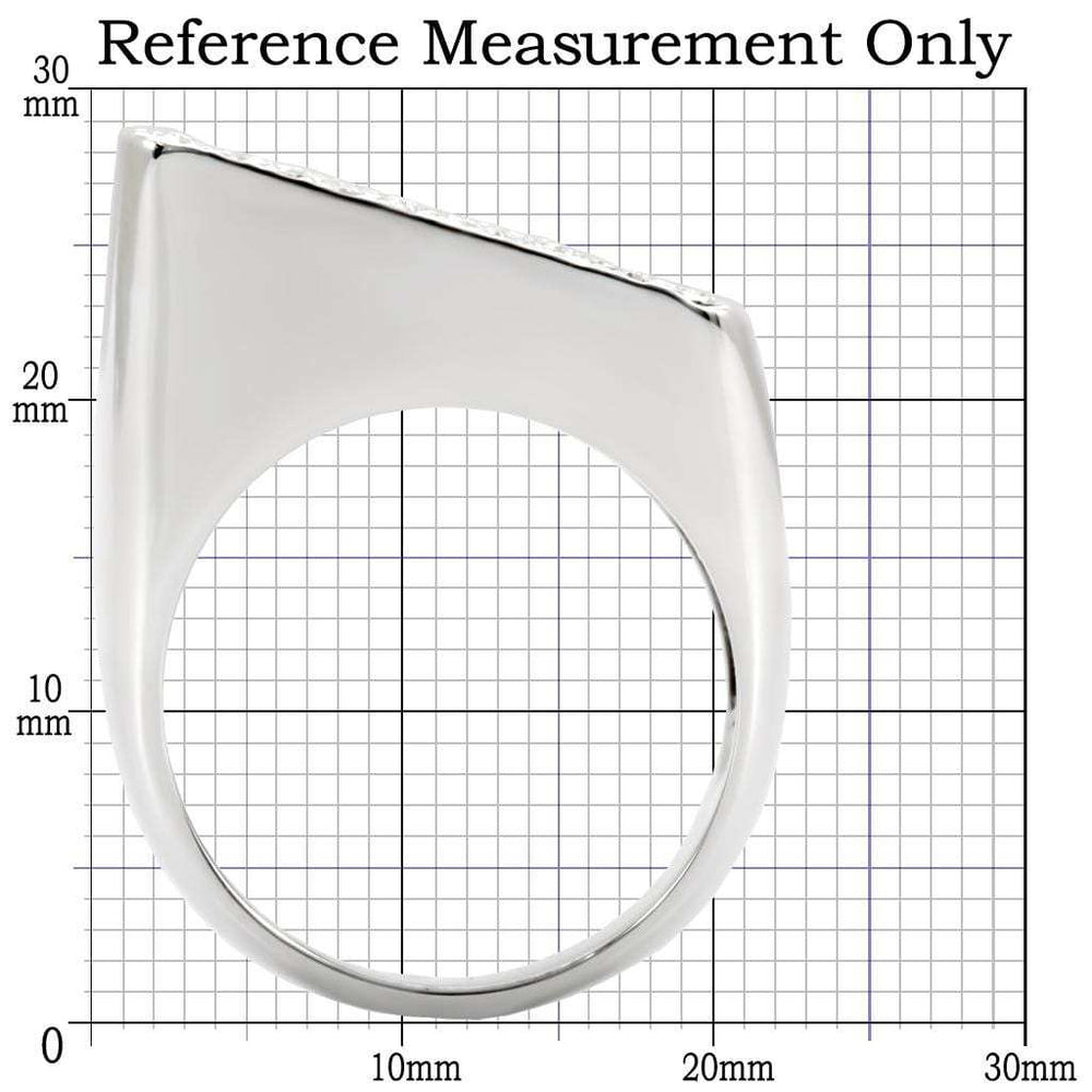 1W035 - Rhodium Brass Ring with Top Grade Crystal in Clear - Alamode - Flyclothing LLC