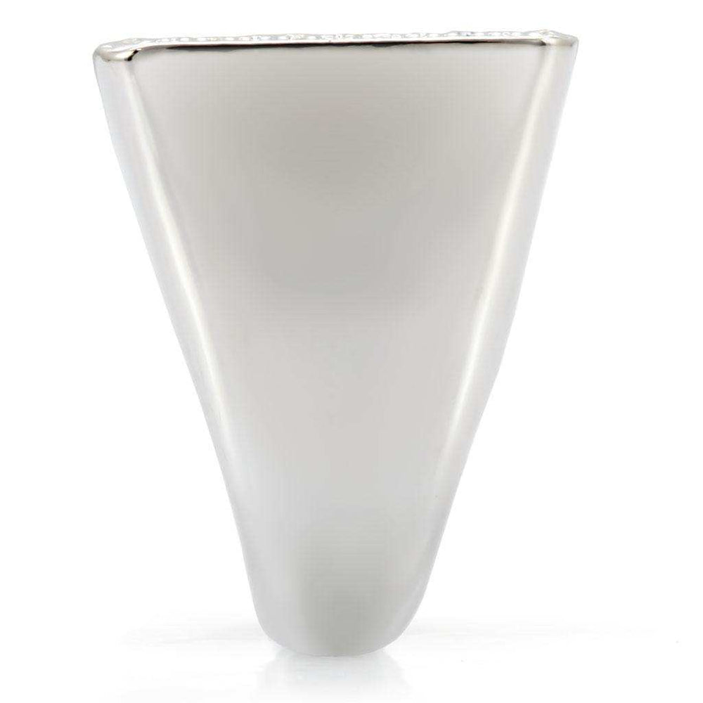1W035 - Rhodium Brass Ring with Top Grade Crystal in Clear - Alamode - Flyclothing LLC