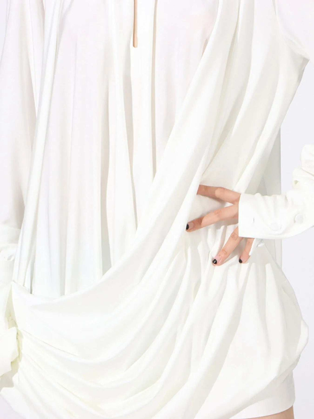 Ruched Long Sleeve Mini Dress - Trendsi - Flyclothing LLC