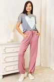 Simply Love Heart Graphic Cuffed Short Sleeve T-Shirt - Trendsi - Flyclothing LLC