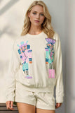Double Take Full Size Sequin Nutcracker Long Sleeve Sweater - Trendsi - Flyclothing LLC