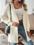 Open Front Long Sleeve Cardigan - Trendsi - Flyclothing LLC