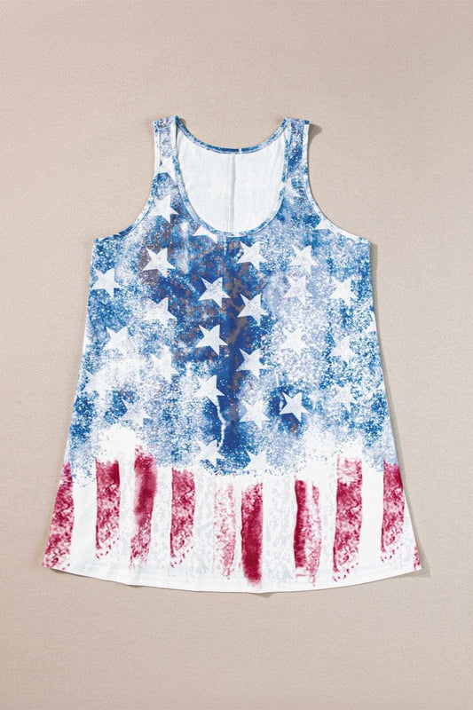 US Flag Scoop Neck Tank - Trendsi - Flyclothing LLC