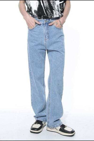 Jeans with Pockets - Trendsi - Flyclothing LLC