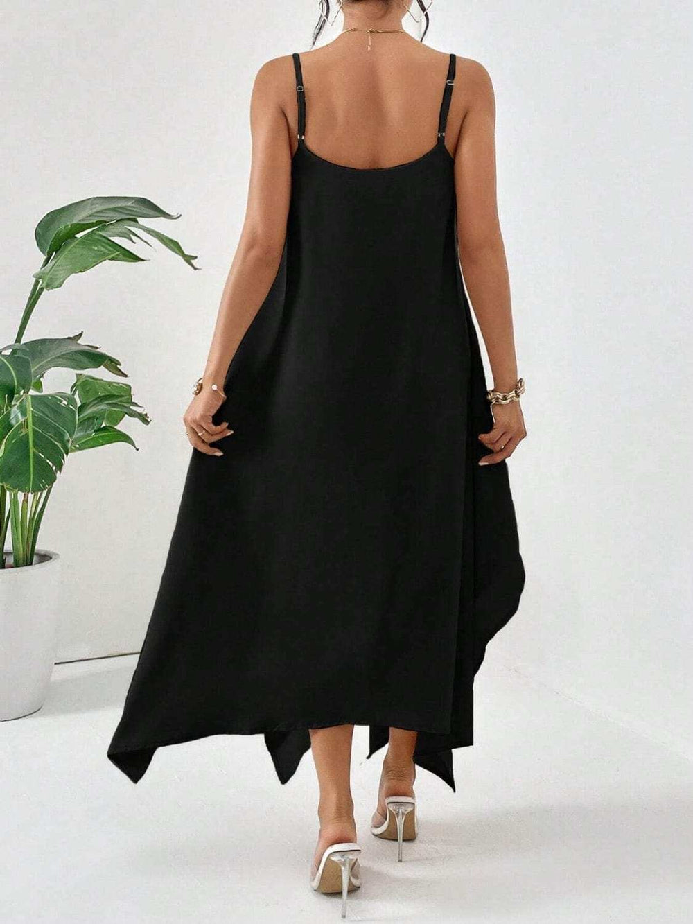 Scoop Neck Midi Cami Dress - Trendsi - Flyclothing LLC
