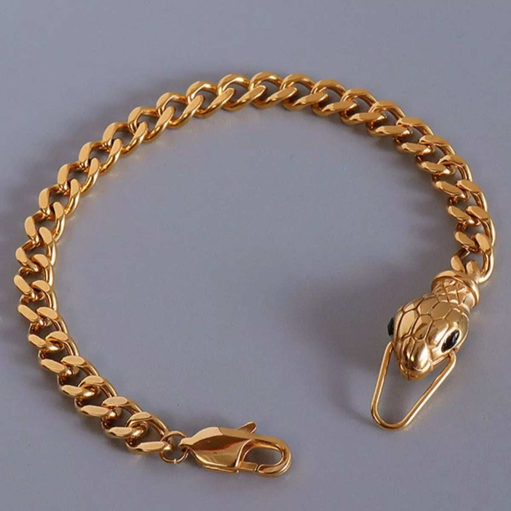 Titanium Steel Zircon Snake Bracelet - Trendsi - Flyclothing LLC