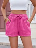 Florira Texture Drawstring Shorts - Trendsi - Flyclothing LLC