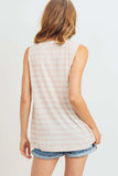 Cotton Bleu by Nu Label Sleeveless Front Tie Striped Top - Trendsi - Flyclothing LLC