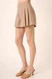 Mittoshop Side Invisible Zipper Pleated Shorts - Trendsi - Flyclothing LLC