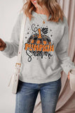 Graphic Round Neck Long Sleeve Sweatshirt - Trendsi - Flyclothing LLC