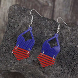 US Flag Pattern Acrylic Earrings - Trendsi - Flyclothing LLC