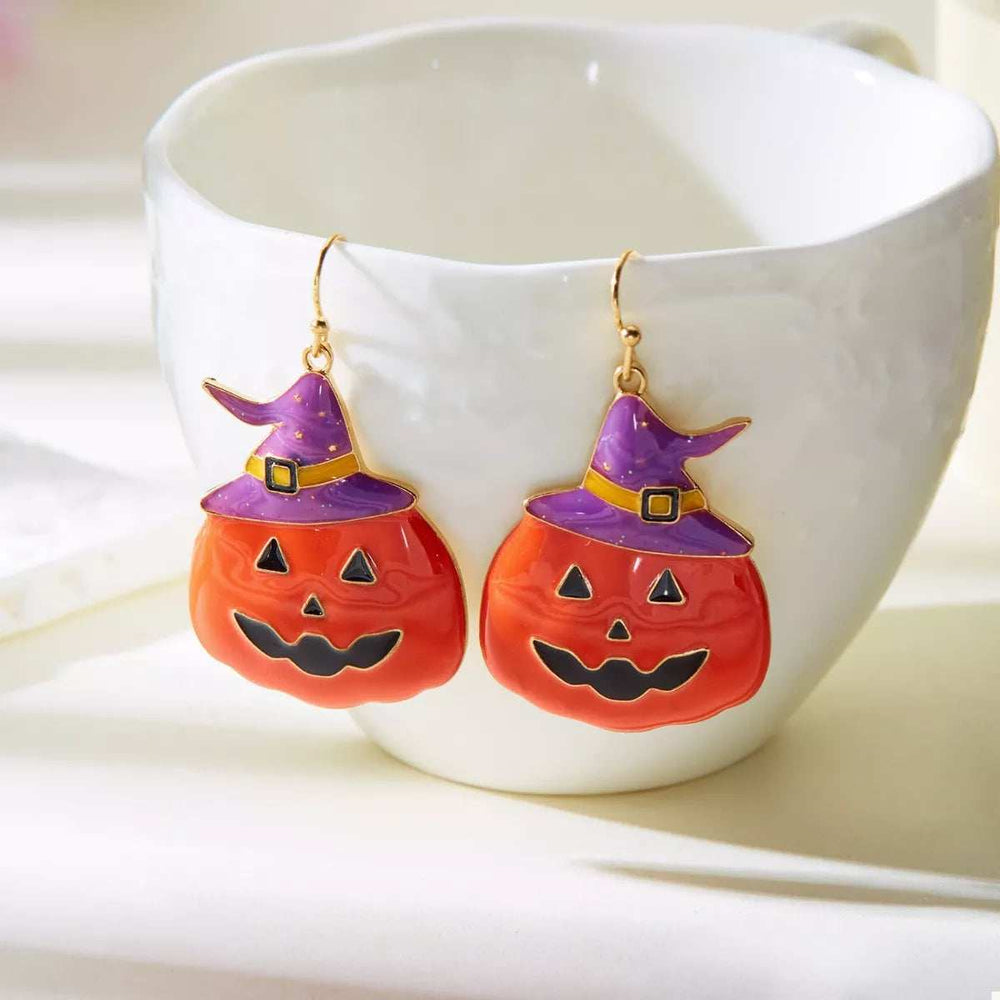 Halloween Pumpkin Dangle Earrings - Trendsi - Flyclothing LLC