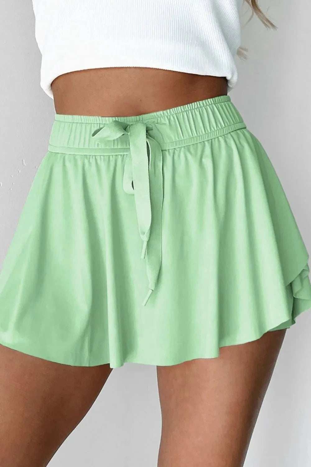 Drawstring Active Skorts - Trendsi - Flyclothing LLC
