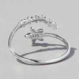 925 Sterling Silver Flower Ring - Trendsi - Flyclothing LLC