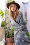 POL Distressed Cable-Knit Ombre Dying Cardigan - Trendsi - Flyclothing LLC
