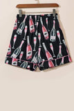 Champagne Print Short Sleeve Top and Shorts Set - Trendsi - Flyclothing LLC
