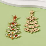 Christmas Tree Earrings with Rhinestones - Trendsi - Flyclothing LLC