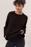 HYFVE Round Neck Dropped Shoulder Ribbed Sweater - Trendsi - Flyclothing LLC