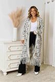 Multicolored Open Front Fringe Hem Cardigan - Trendsi - Flyclothing LLC