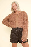 VERY J Shaggy Yarn Knit Zip Up Jacket - Trendsi - Flyclothing LLC
