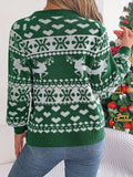 Christmas Element Round Neck Long Sleeve Sweater - Trendsi - Flyclothing LLC