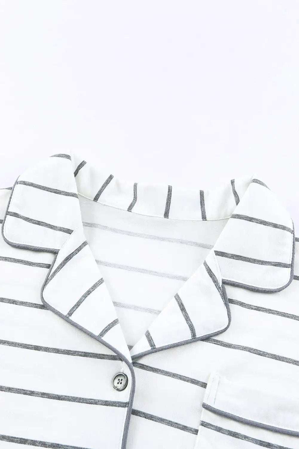 Striped V-Neck Long Sleeve Top and Pants Lounge Set - Trendsi - Flyclothing LLC