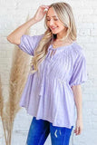 And The Why Textured Pintuck Blouse Top with Tassels - Trendsi - Flyclothing LLC