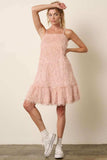 Mittoshop Feather Ruffle Hem Mini Cami Dress - Trendsi - Flyclothing LLC