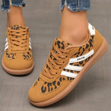 Contrast Lace Up Round Toe Sneakers - Trendsi - Flyclothing LLC