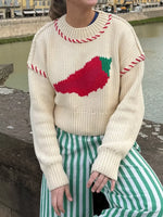 Pepper Round Neck Long Sleeve Sweater - Trendsi - Flyclothing LLC