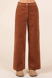 Mittoshop Corduroy Back Elastic Waist Pants - Trendsi - Flyclothing LLC