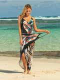 Printed Spaghetti Strap Cover Up - Trendsi - Flyclothing LLC
