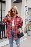 Plaid Button Up Long Sleeve Shirt - Trendsi - Flyclothing LLC