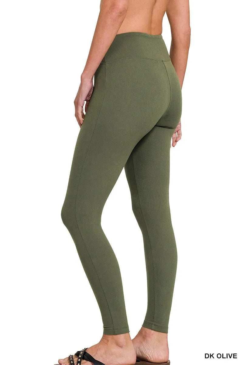 Zenana Microfiber Waistband Leggings - Trendsi - Flyclothing LLC