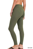 Zenana Microfiber Waistband Leggings - Trendsi - Flyclothing LLC