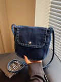 Denim Flap Crossbody Bag - Trendsi - Flyclothing LLC