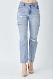 RISEN Distressed Slim Cropped Jeans - Trendsi - Flyclothing LLC