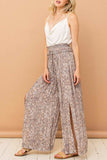 And The Why Printed Smocked Waist Slit Wide Leg Pants - Trendsi - Flyclothing LLC
