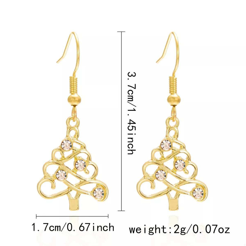 Christmas Tree Shape Dangle Earrings - Trendsi - Flyclothing LLC
