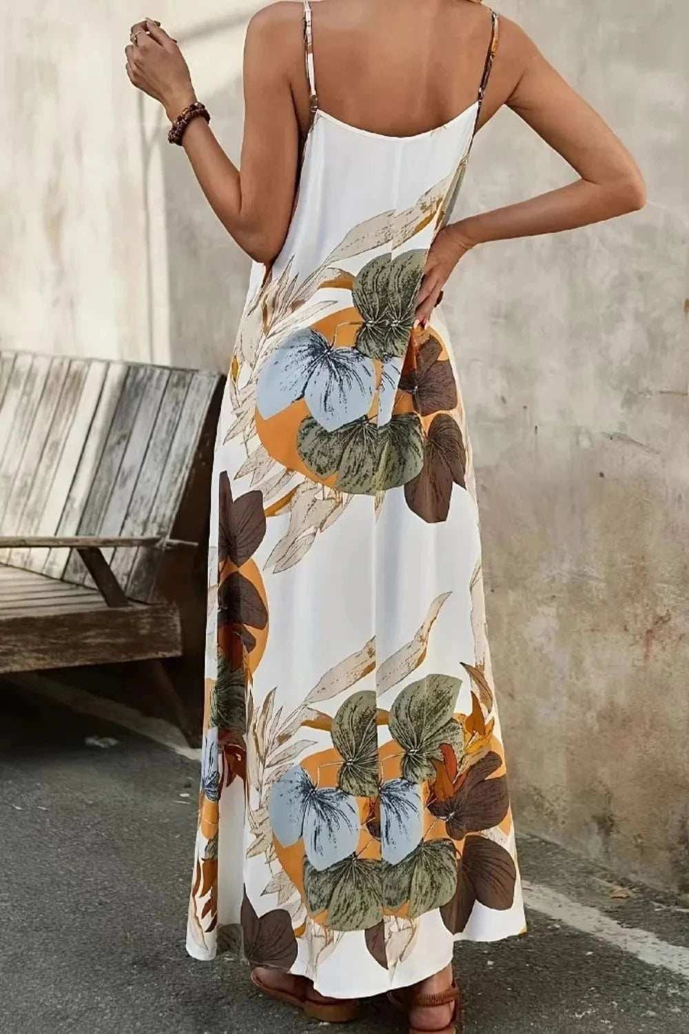 Printed Spaghetti Strap Maxi Dress - Trendsi - Flyclothing LLC
